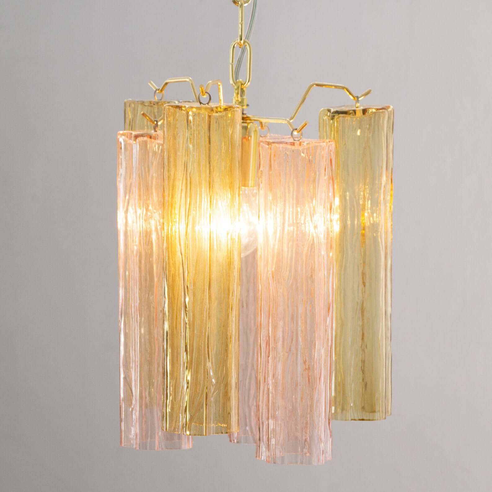 Murano Tubes Chandelier 11"
