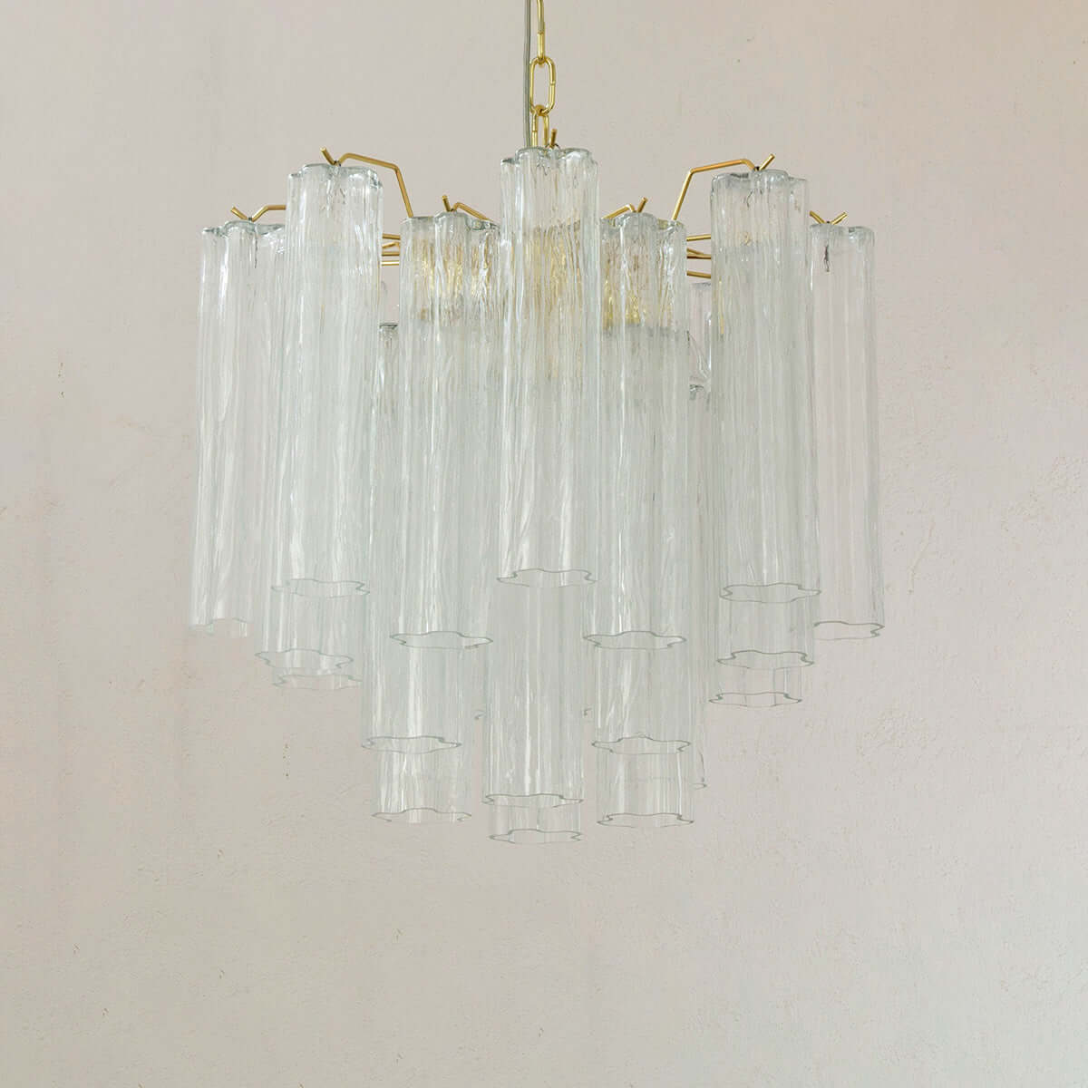 Murano Tubes Chandelier 20"