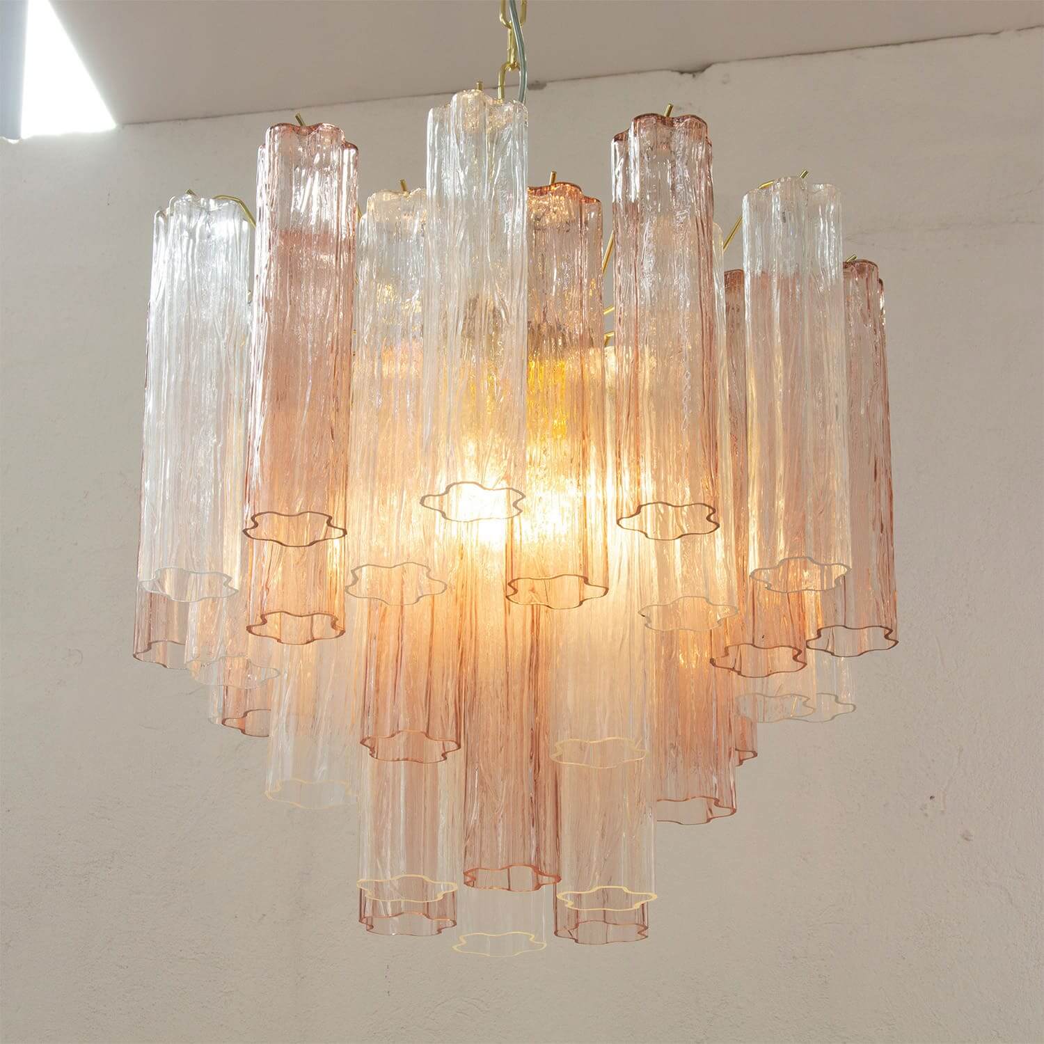 Murano Tubes Chandelier 23"