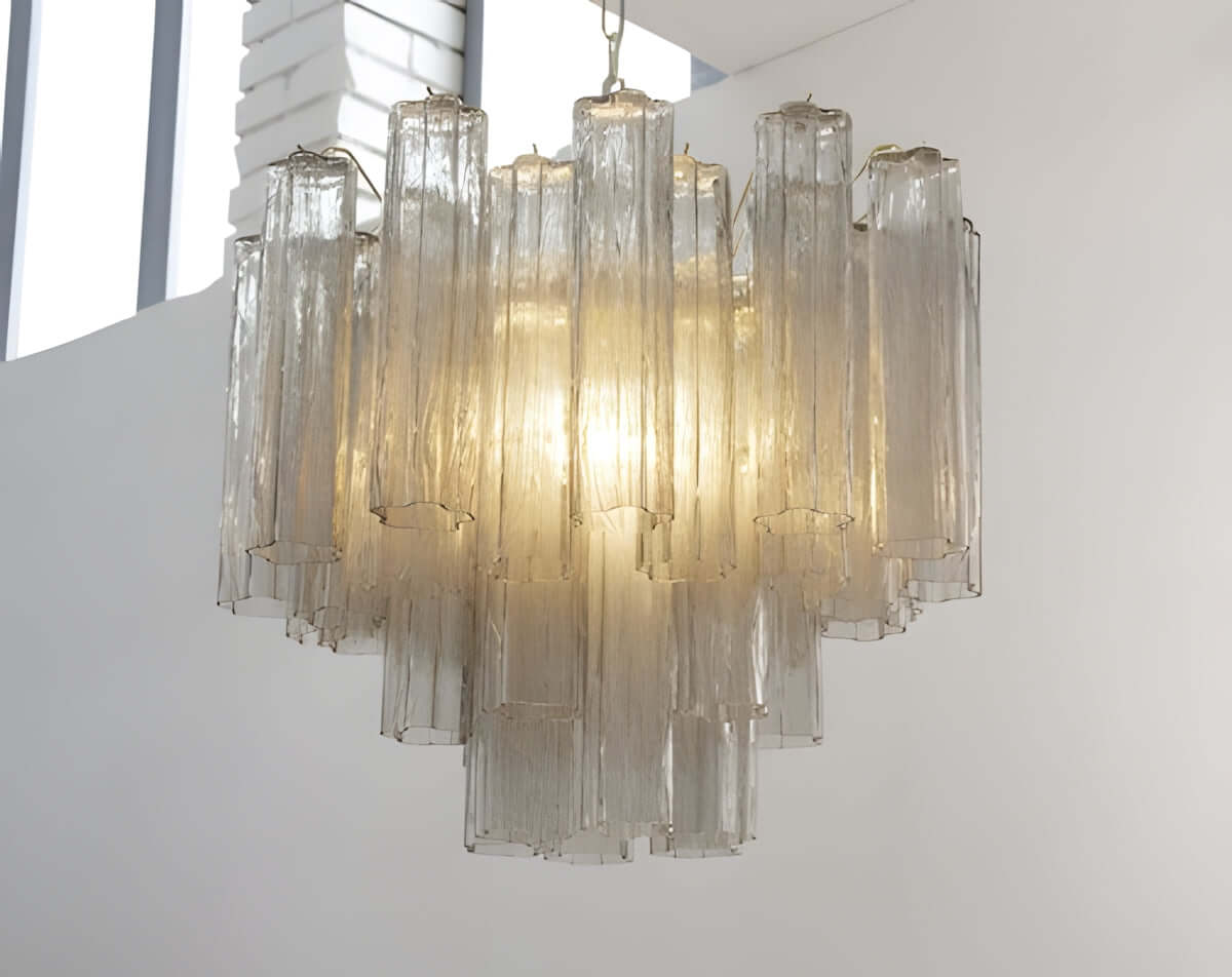 Murano Tubes Chandelier 23"