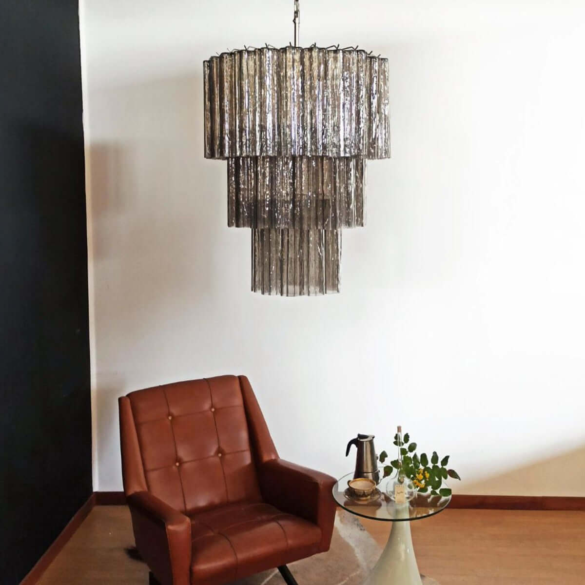 Murano Tubes Chandelier 25"