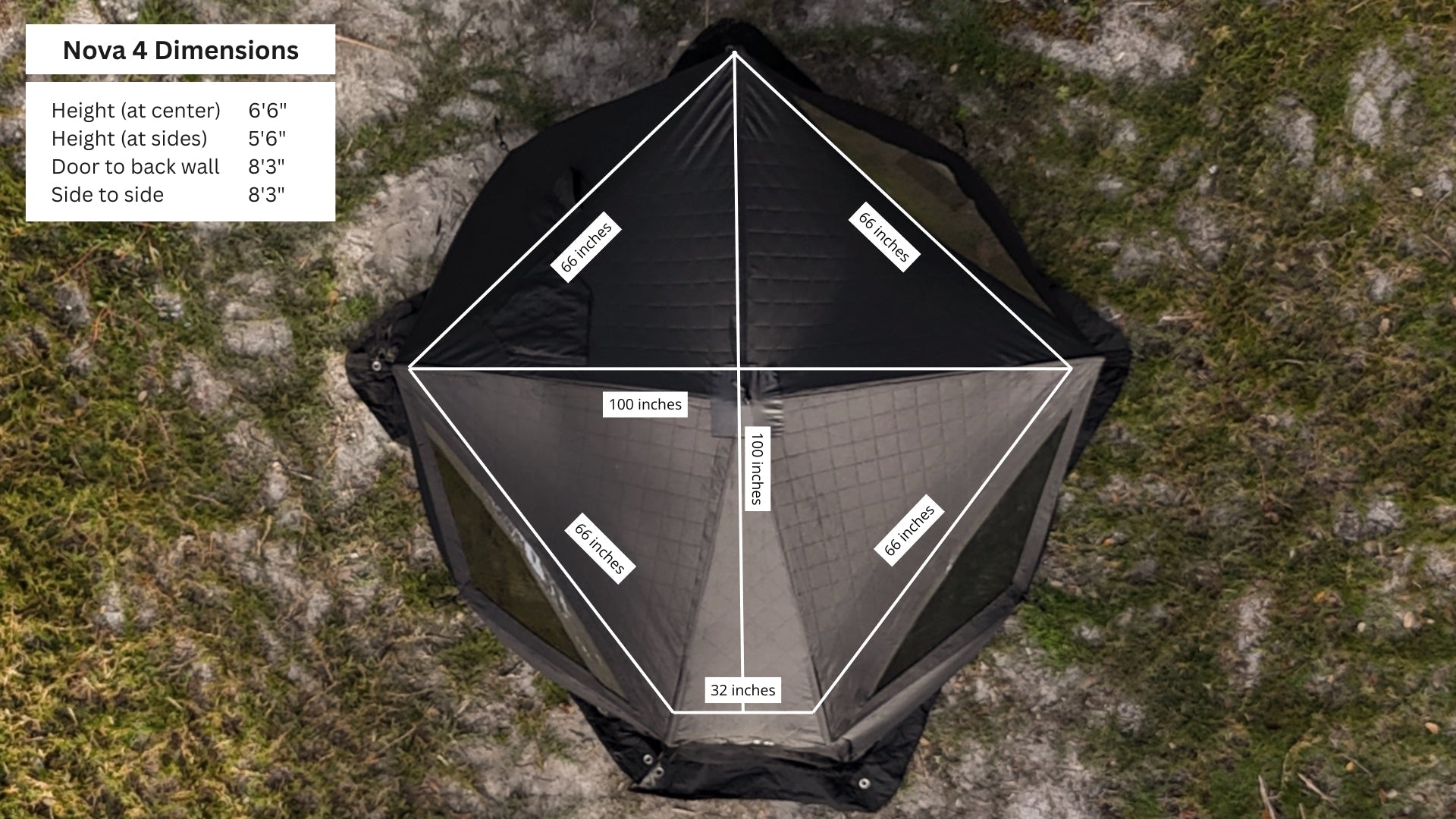 North Shore Sauna Nova 4 | 4-Person Portable Wood-Fired Sauna Tent | Reaches 200°F+ in 30 Minutes | Pop-Up Design | All-Weather Outdoor Use