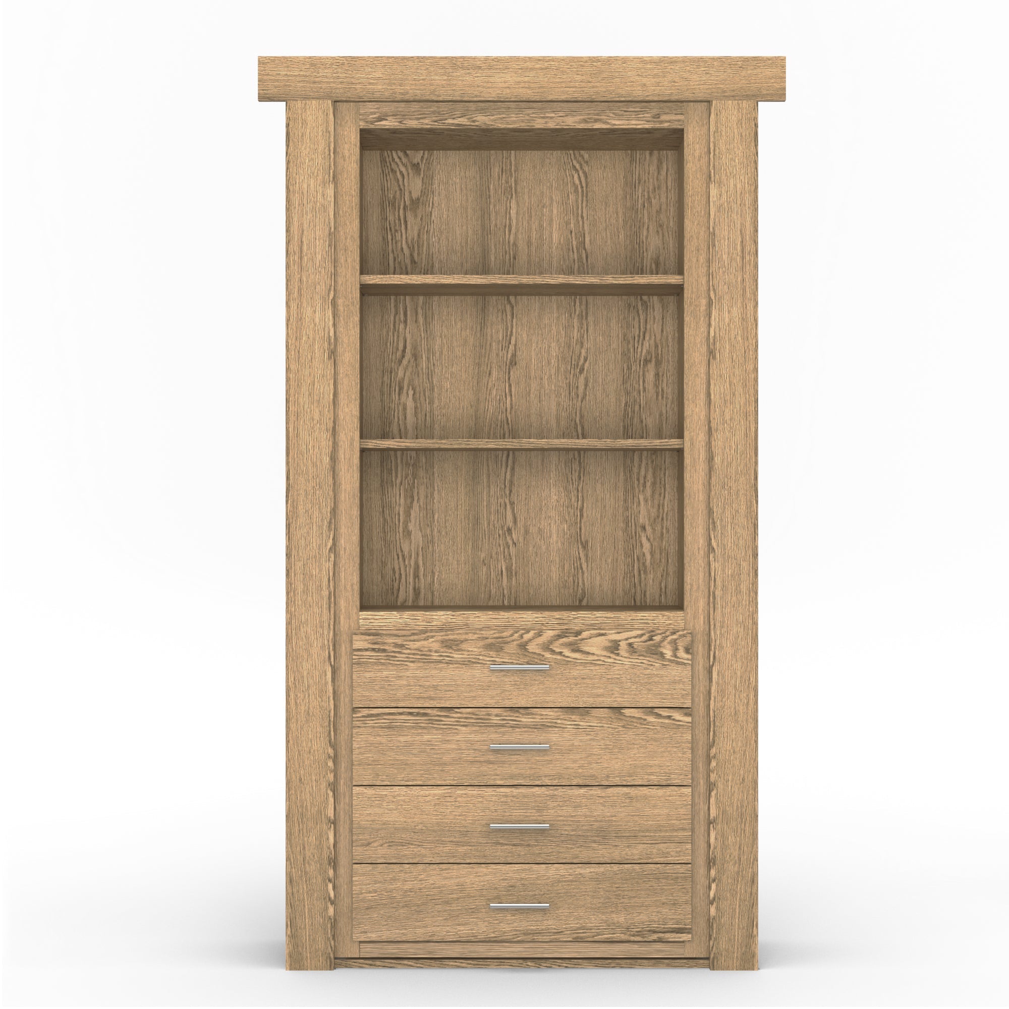 Hidden Flush Mount Oak Dresser Door