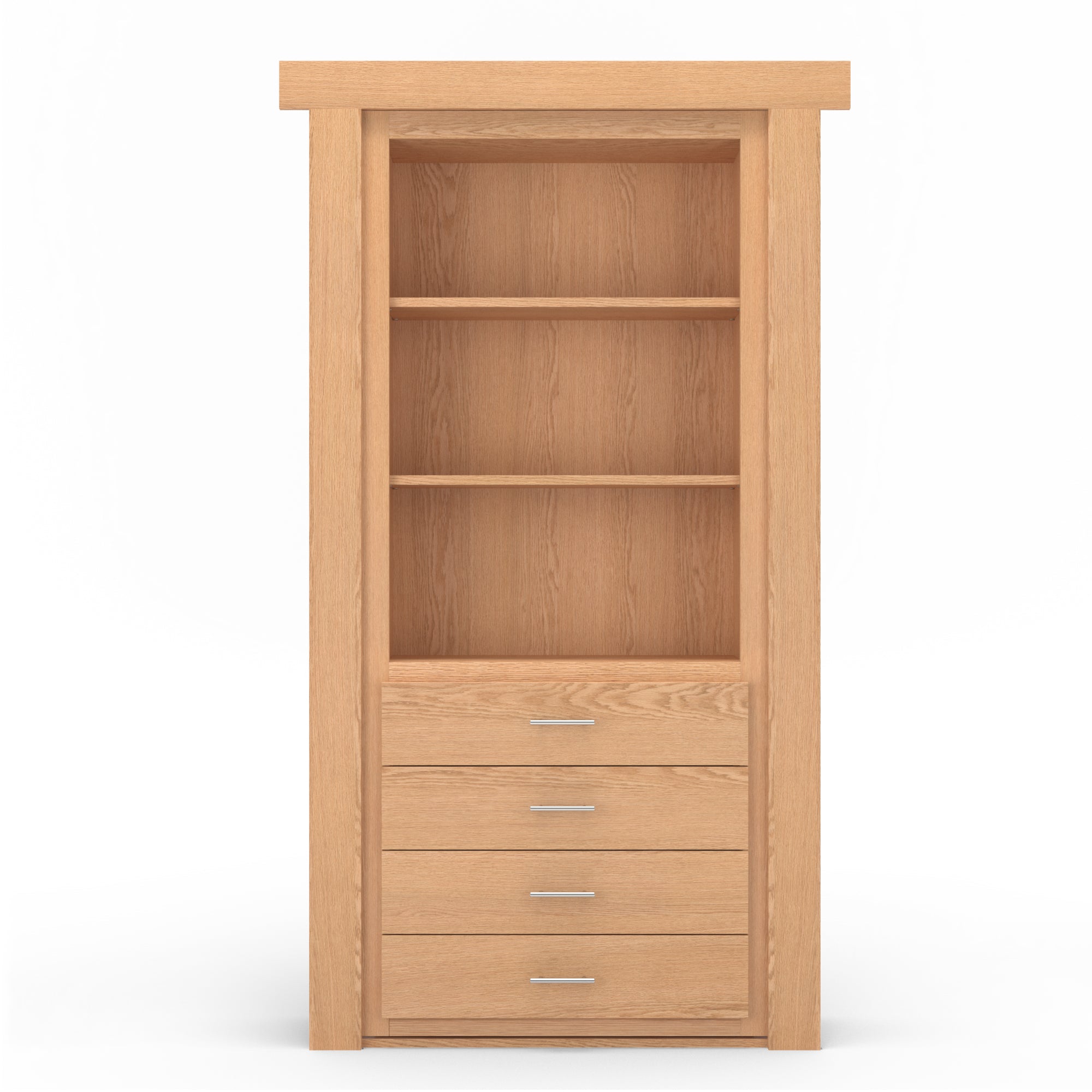 Hidden Flush Mount Oak Dresser Door