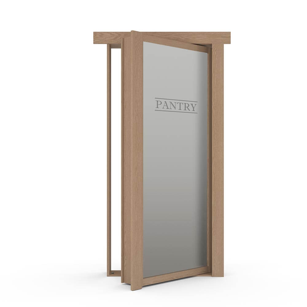 Hidden Flush Mount Oak Pantry Door