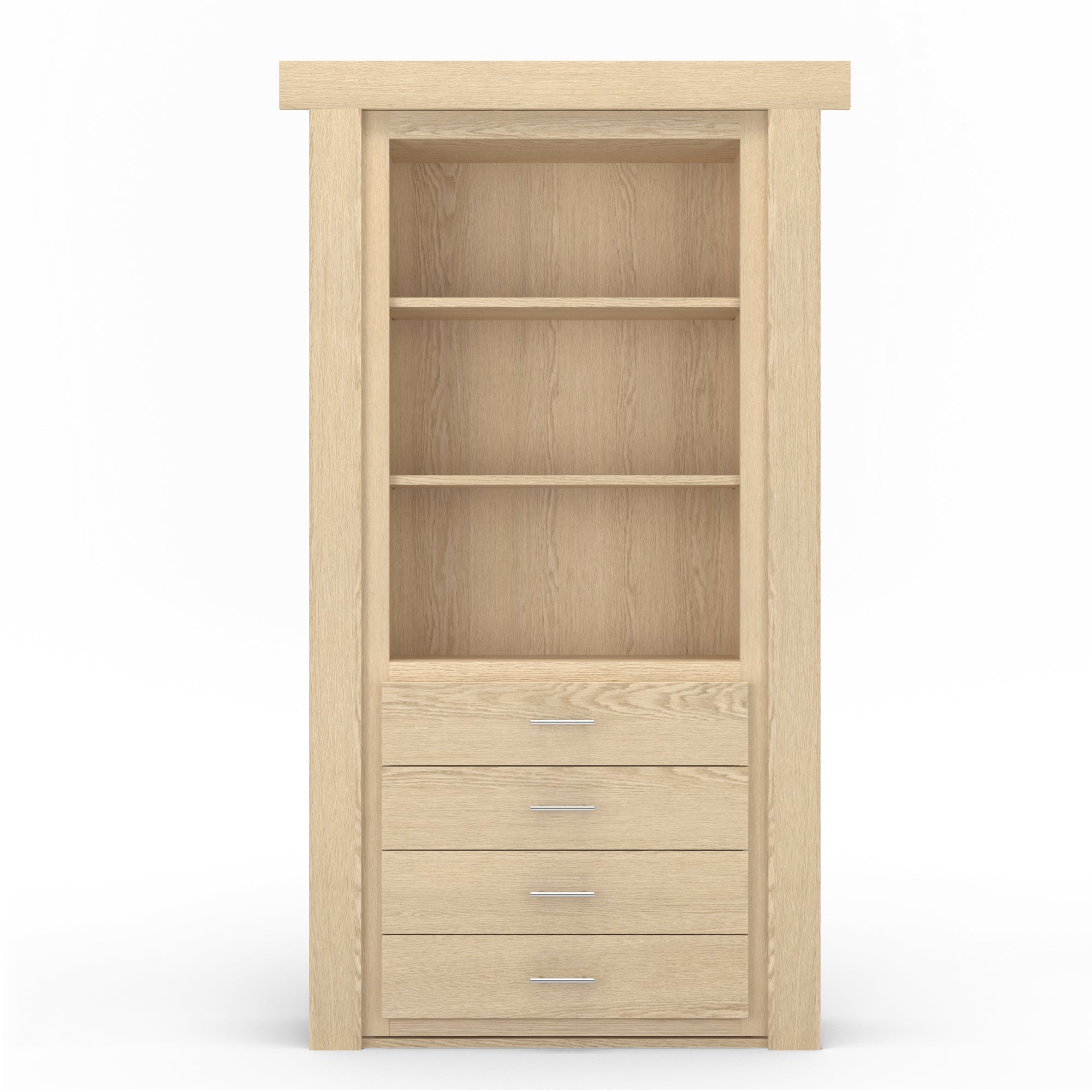 Hidden Flush Mount Oak Dresser Door