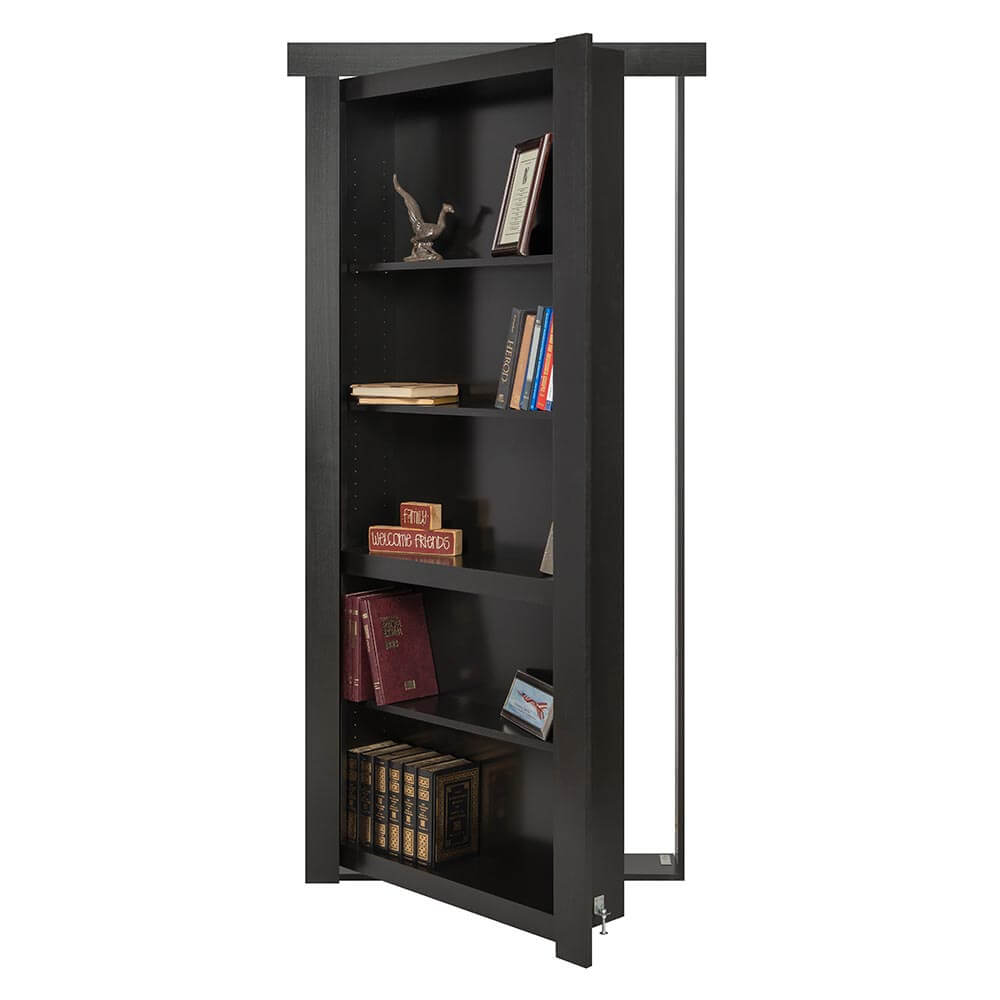 Assembled Flush Mount Paint Grade Hidden Bookcase Door