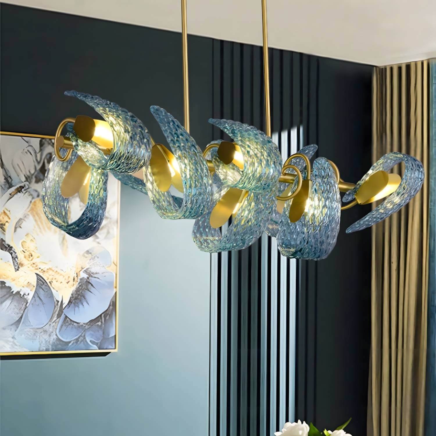 Petal Blue Chandelier