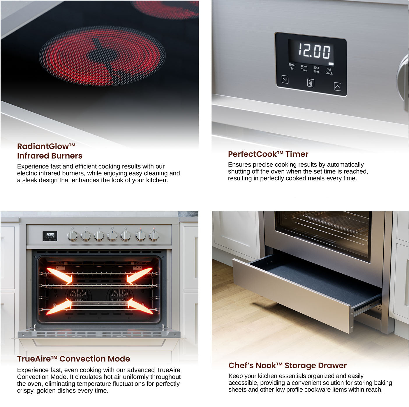 Rangaire 36" Electric Range Convection Oven Freestanding Stainless Steel RRE361TS