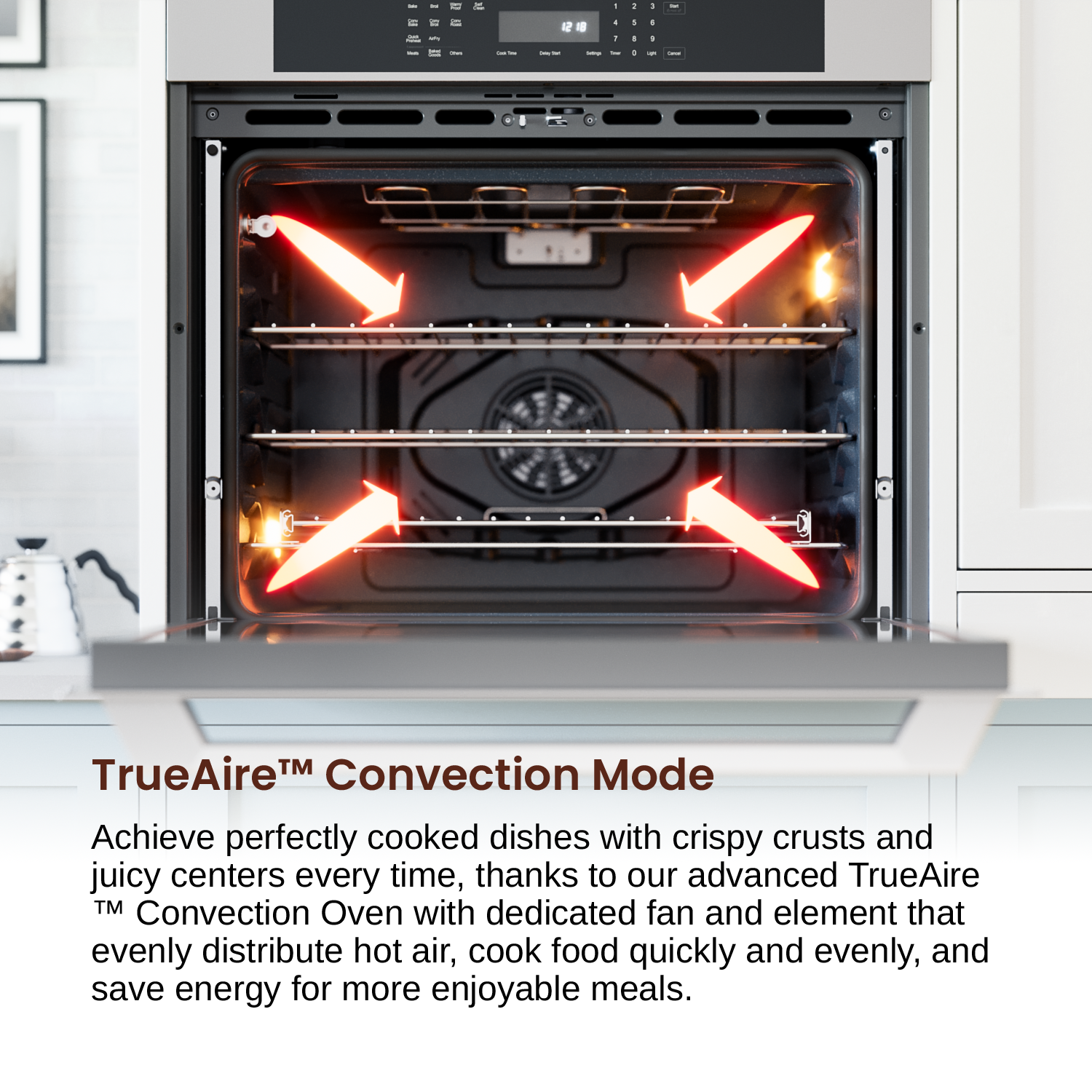 Rangaire 30" Single Electric Wall Oven Self-cleaning Air Fry True Convection Stainless Steel RWOS301GS