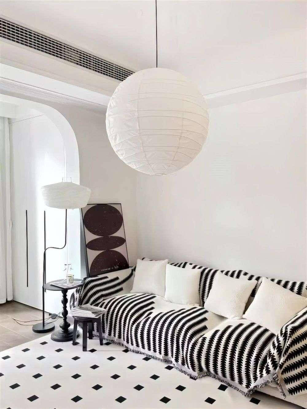 Rice Paper Round D Pendant Light