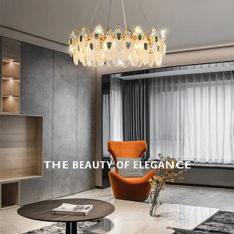 Petal-Shaped Ceiling Chandelier - A Unique Bedroom and Living Room Lighting Fixture