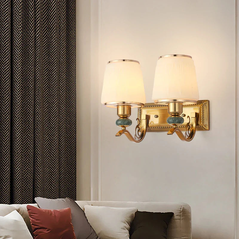 Joanna American Style Golden Bedside Lamp - Elegant Lighting for Your Home