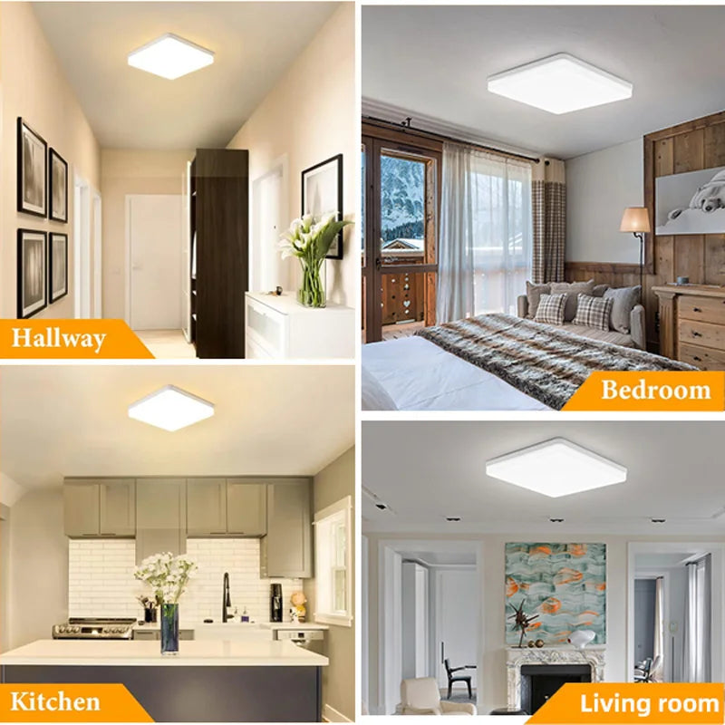 Modern LED Ceiling Lamp - Brighten Your Space with Square Elegance
