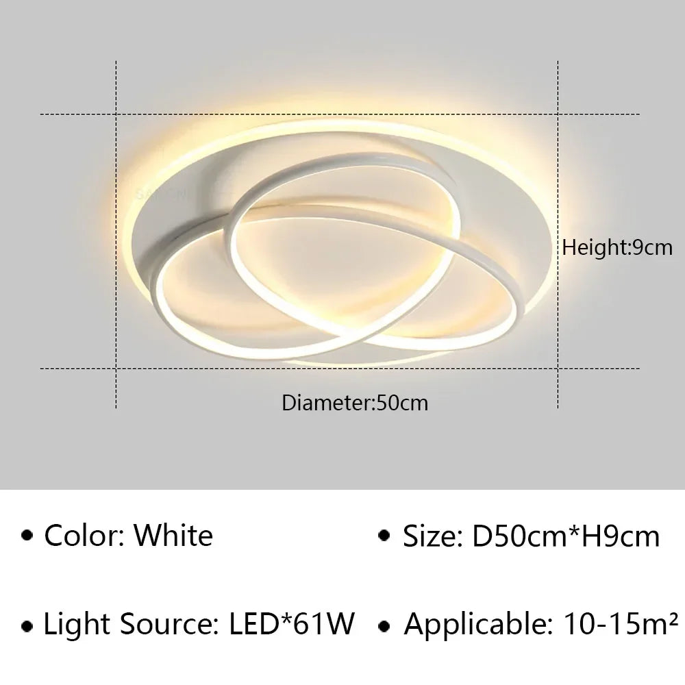 Modern LED Ceiling Lamp - Perfect for Living, Dining Room, Bedroom, Study, Restaurant, Balcony - Stylish Indoor Lighting Fixture Lustre for Home Decoration