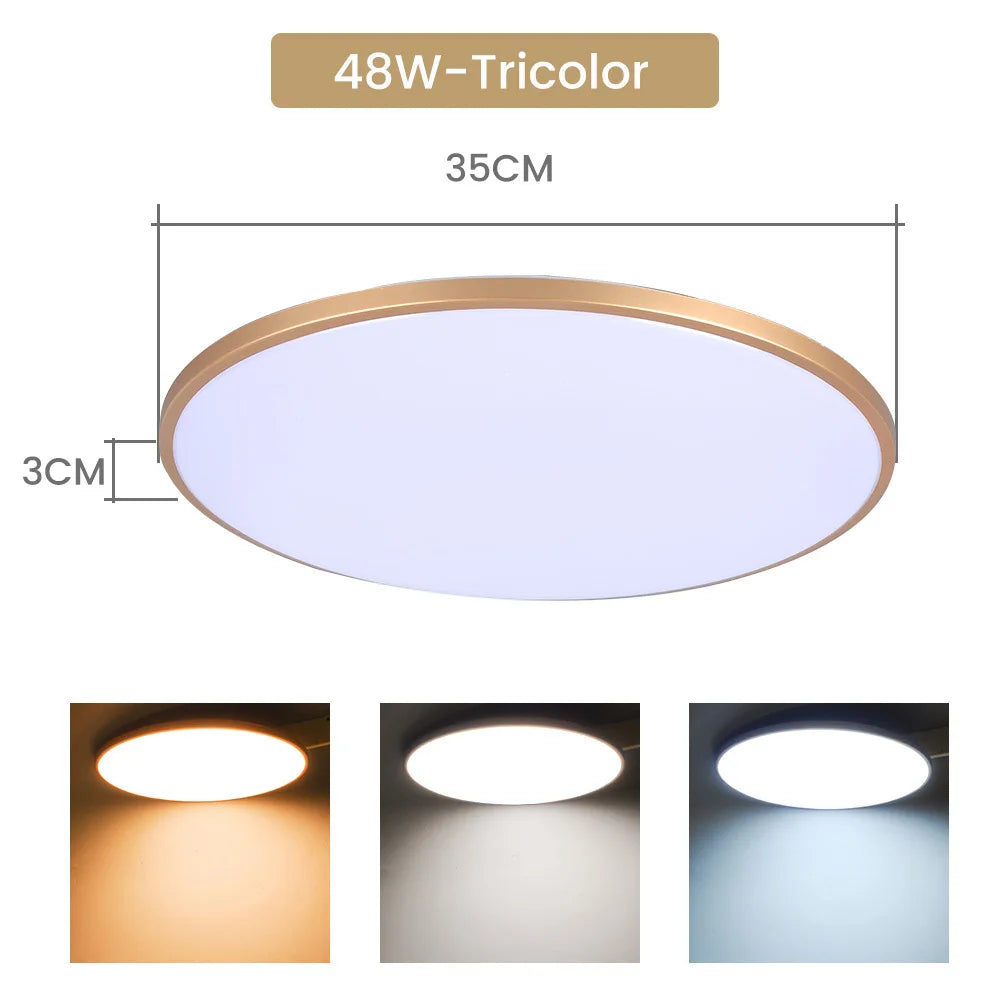 Modern LED Ceiling Chandelier - Versatile Lighting for Large Rooms - Available in 48W, 36W, and 20W