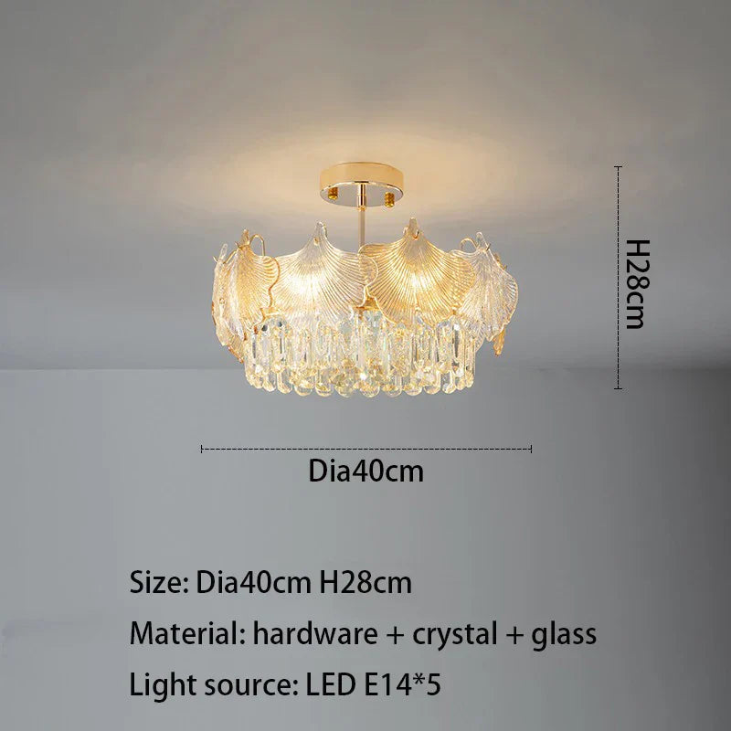 Elegant Crystal Ceiling Chandelier with LED Lighting - Luxury Home Decoration for Living Rooms, Bedrooms, and Restaurants