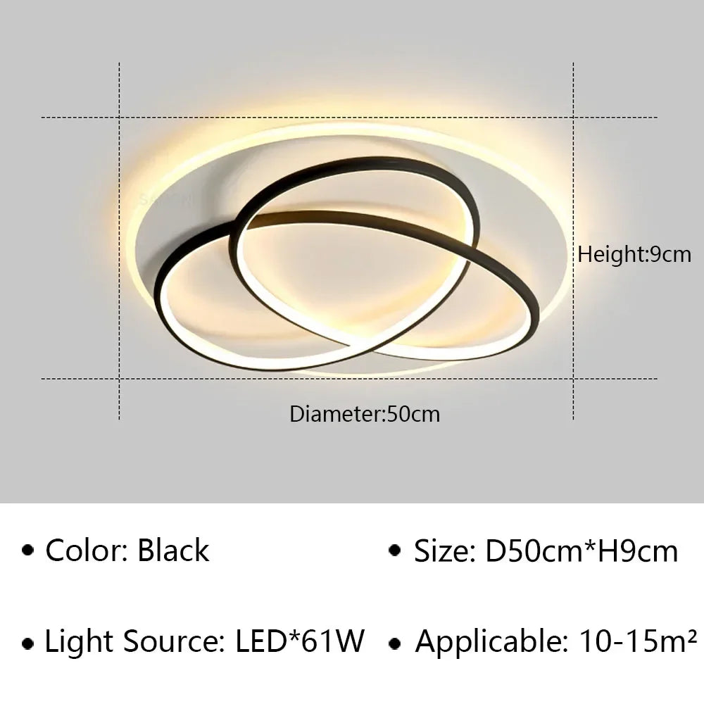 Modern LED Ceiling Lamp - Perfect for Living, Dining Room, Bedroom, Study, Restaurant, Balcony - Stylish Indoor Lighting Fixture Lustre for Home Decoration