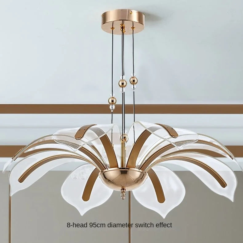 Modern LED Night Primrose Petals Ceiling Chandelier - Minimalist Elegance for Living, Dining, and Bedrooms