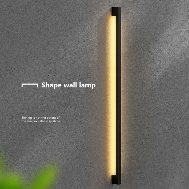 Modern Extremely Narrow Black Long Strip Wall Lamp - Ideal for Corridor, Bedroom, Bedside, Living Room Decoration, Bar-Shaped Lighting Fixtures