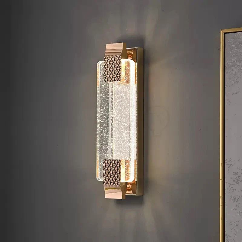 Sophisticated Dimmable LED Crystal Wall Lamp - Elevate Your Bedroom and Living Room Decor