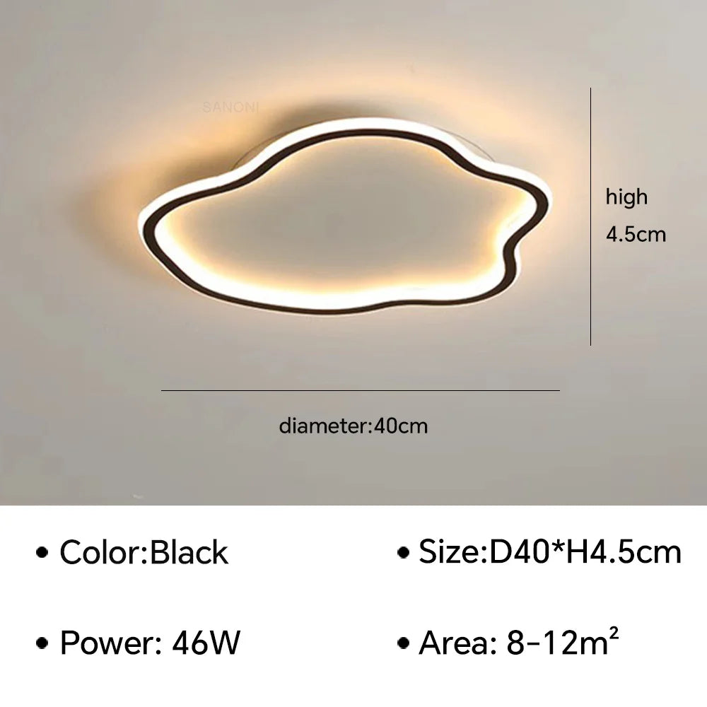 Modern LED Ceiling Lamps Chandelier - Creative Round Ceiling Light for Living Room, Bedroom, and Simple Home Decor Indoor Lighting
