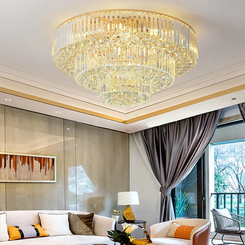 Dimmable LED Ceiling Lights - Classical Elegance with Remote Control for Living Room Decor