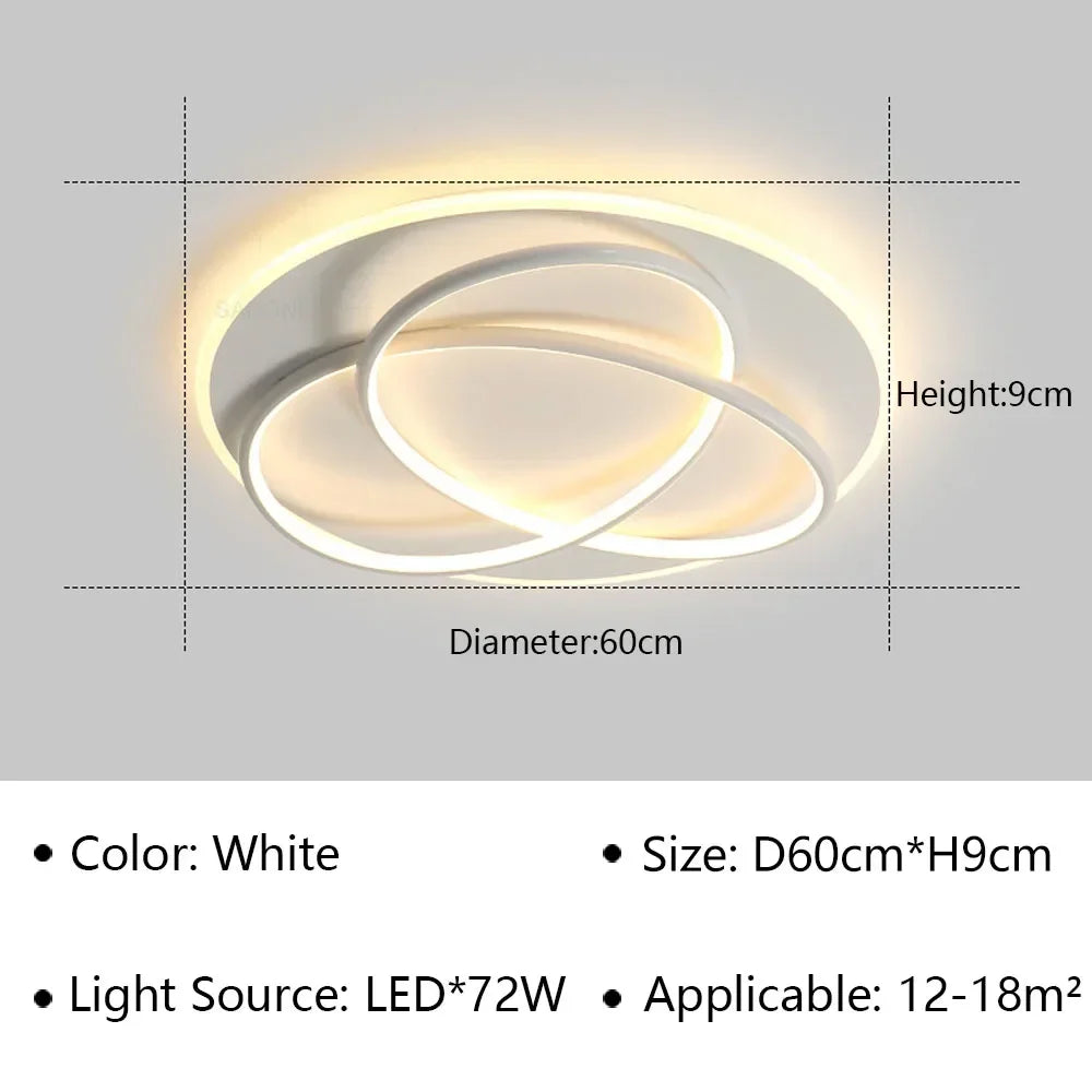 Modern LED Ceiling Lamp - Perfect for Living, Dining Room, Bedroom, Study, Restaurant, Balcony - Stylish Indoor Lighting Fixture Lustre for Home Decoration