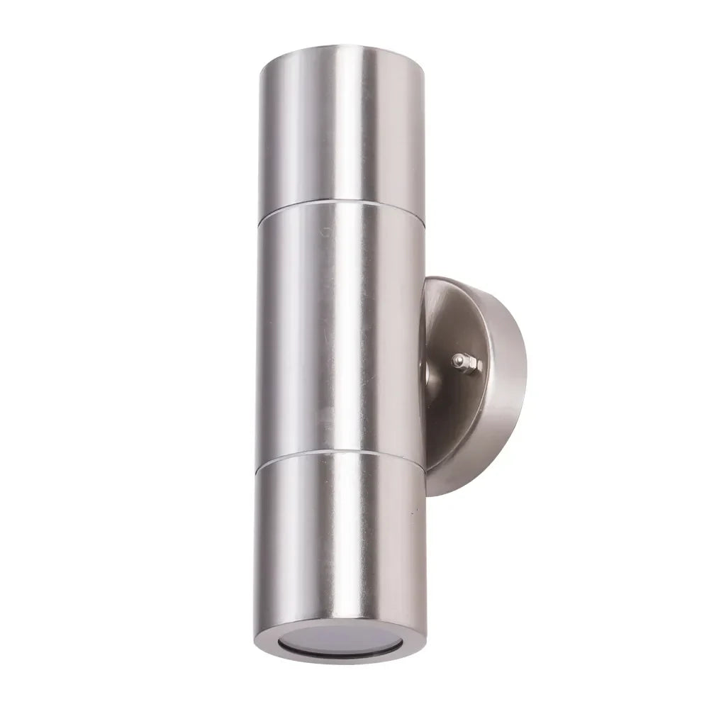 Stainless Steel Shiny LED Wall Lamp - Elegant Outdoor Lighting for Bedrooms, Gardens, and Porches