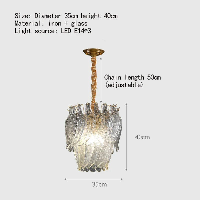 New Design Modern Style Golden Chandelier - Creative Artistry in Handmade Glass for Versatile Living Spaces