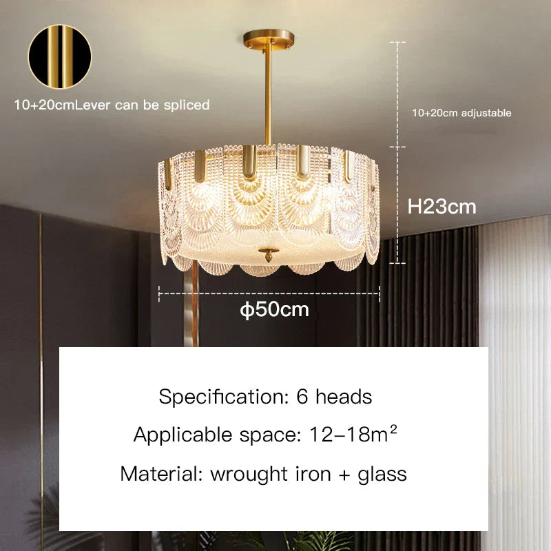 French Luxury Chandelier - Postmodern Designer Elegance for Living Rooms, Master Bedrooms, and Dining Spaces