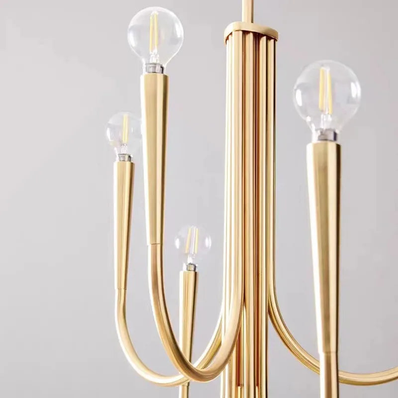 Swoop Arm Chandelier - Retro Elegance for Luxurious Living and Dining Spaces
