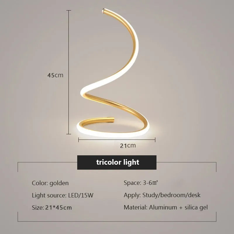Modern LED Table Lamp with Dimmer Switch - Stylish and Adjustable Desk Light for Study, Reading, and Bedside