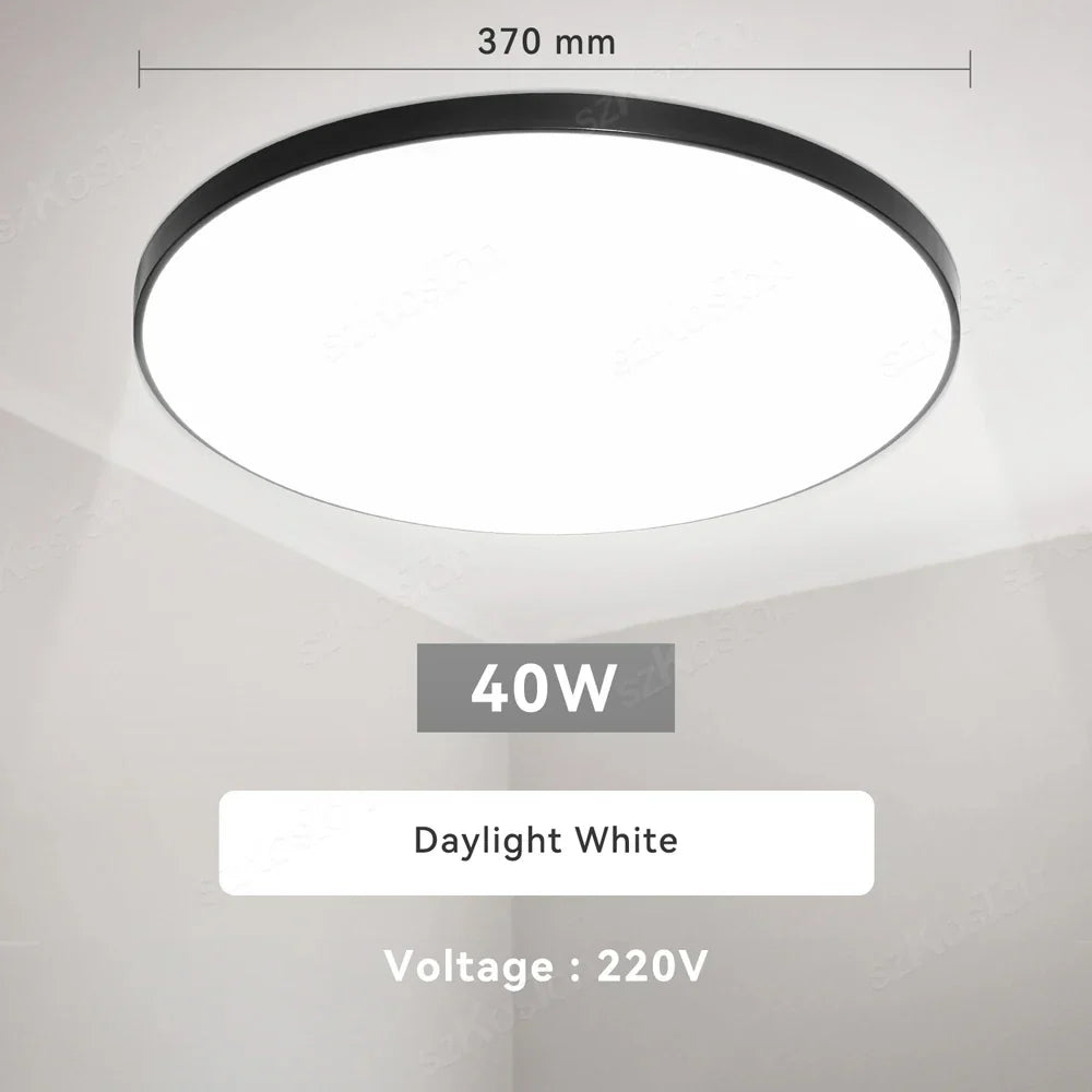 Modern Black Frame LED Ceiling Chandelier - Versatile Lighting for Home Decor