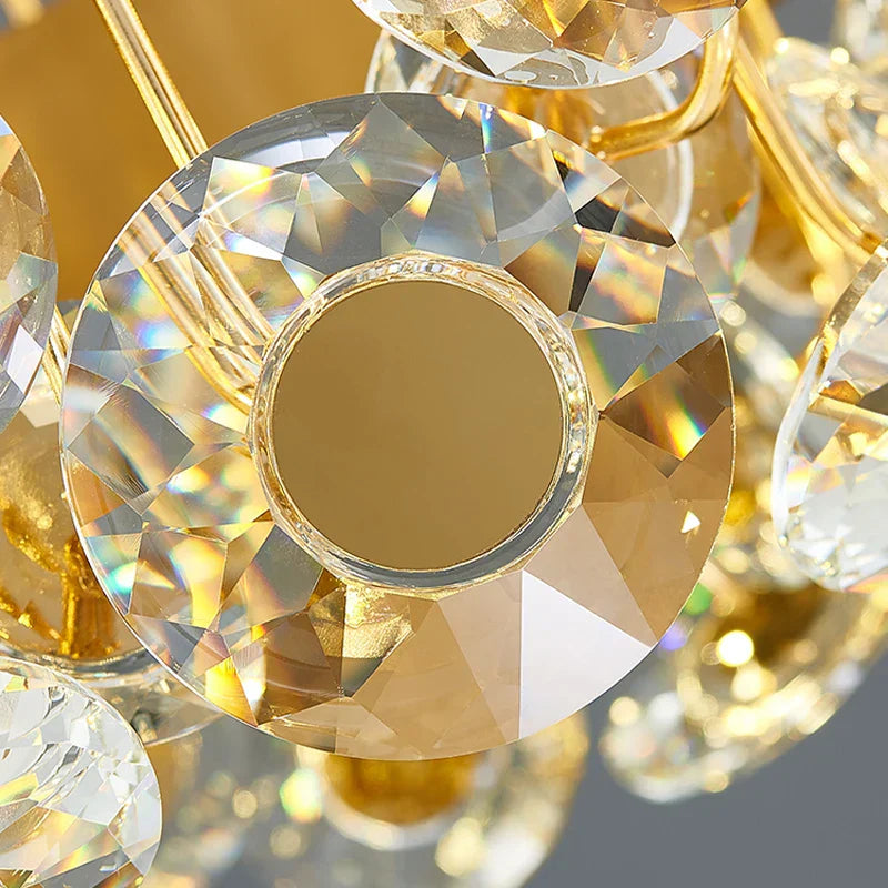 Eliana - New Modern Wall Sconce Lighting For Bedroom Brushed Gold Crystal Wall Lamps Home Decoration Led Cristal Wall Light Fixtures