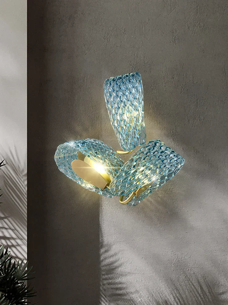 Aria's Modern Glass Wall Lamp - Creative Light Luxury for Your Corridor and TV Background