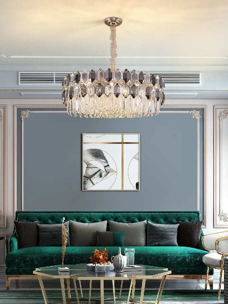Elegant Crystal Chandelier with a Touch of Light Luxury - Post-Modern Golden Beauty for Living Rooms, Dining Rooms, and Bedrooms