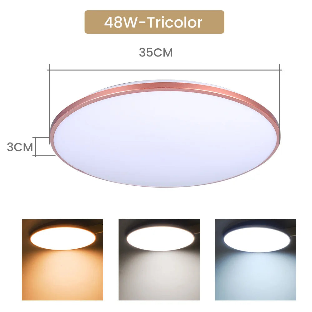 Modern LED Ceiling Chandelier - Versatile Lighting for Large Rooms - Available in 48W, 36W, and 20W