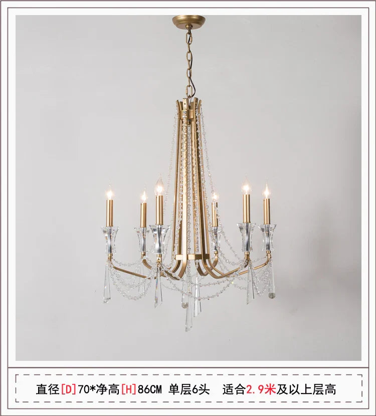 Nordic Style Crystal Chandelier Lighting - Elegance for Your Living Room Ceiling with French Inspired Large Chandeliers, Modern Staircase Lustre Cristal LED Lamp