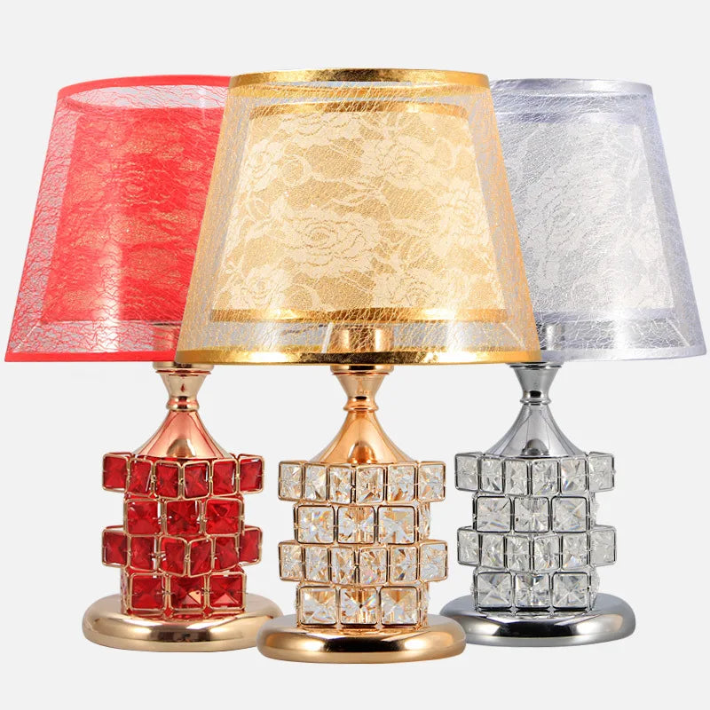 Modern Crystal Table Lamp - European Luxury for Elegant Home Decor and Wedding Gift Ideas