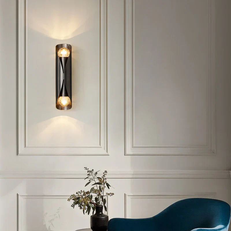 Devin's Modern Brass Crystal Simple Wall Lamp - Elegance for Your Living Spaces