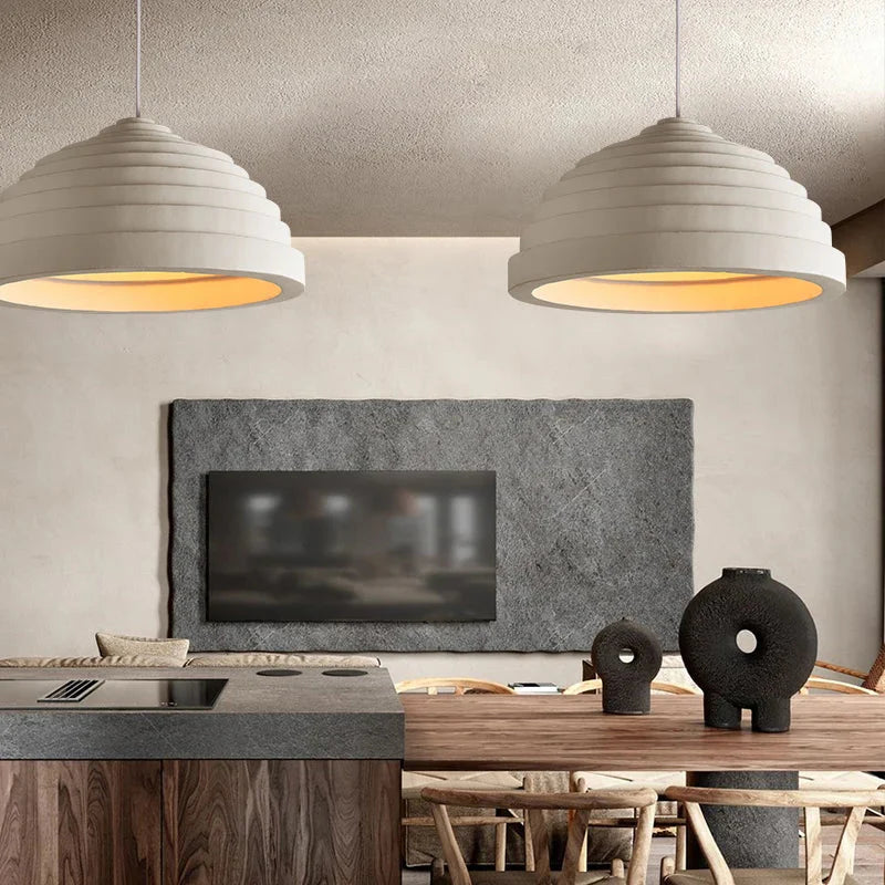 Minimalist Nordic Wabi-Sabi LED Ceiling Chandelier - Perfect for Living Rooms, Dining Rooms, Bedrooms, and Attic Home Decor