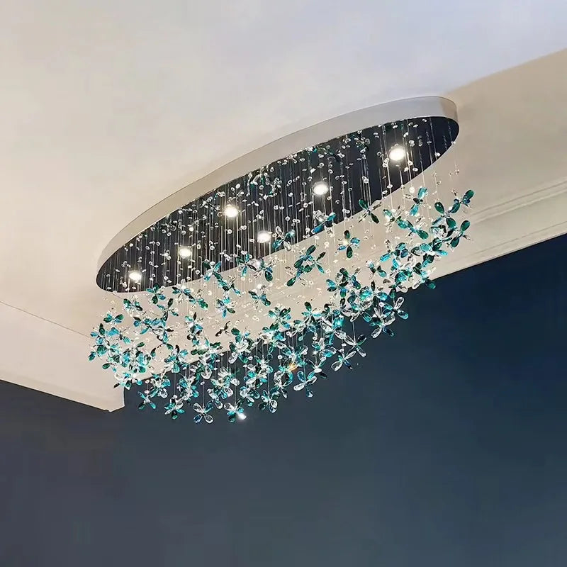 Spiral Design Modern Crystal Chandelier - Elegance for Staircase Lighting, Living Room, Hotel Lobby, and Home Decoration