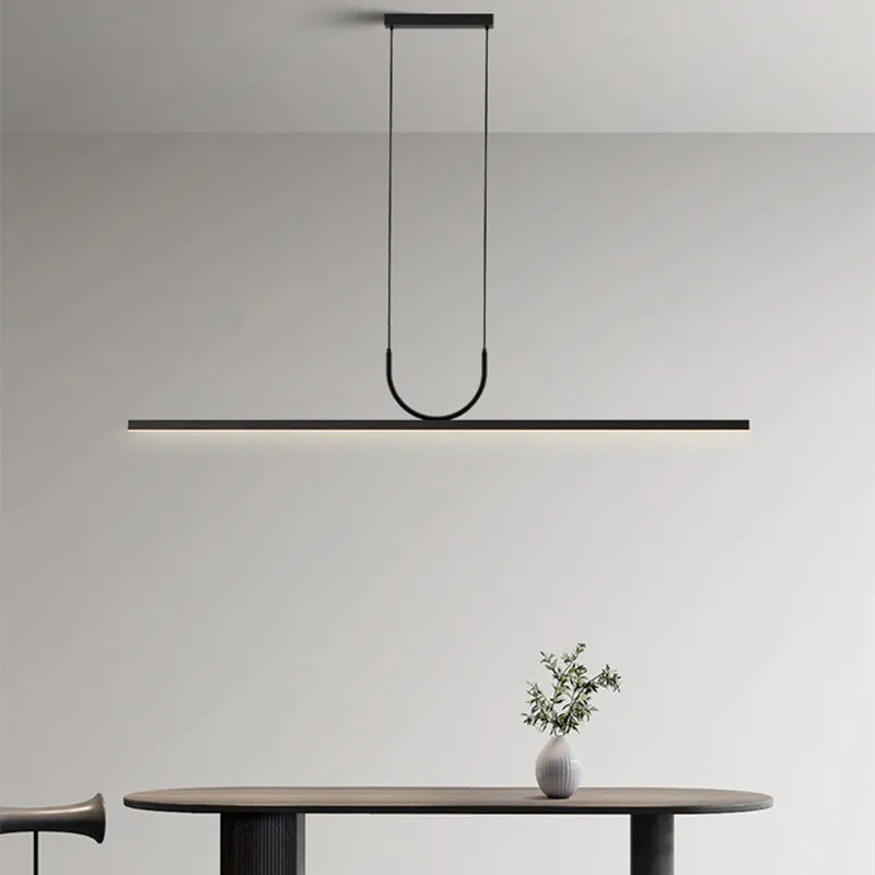 Sleek LED Ceiling Chandelier - Contemporary Lighting for Dining Tables, Kitchen Islands, and More