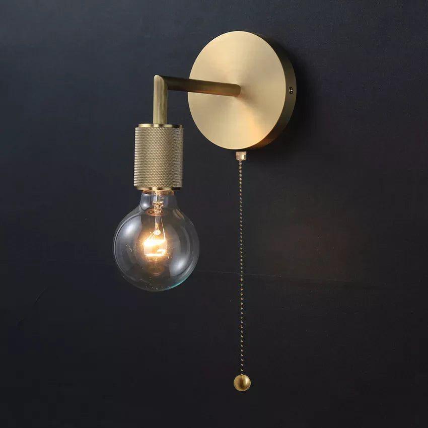 Elegant Gold Glass Wall Lamp - Post-Modern Lighting for Living, Dining, and More
