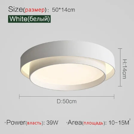 Nordic Bedroom Lamp - Minimalist Modern Ceiling Lamp for Designer Living Room, Kitchen, Study Lighting, and Home Decor