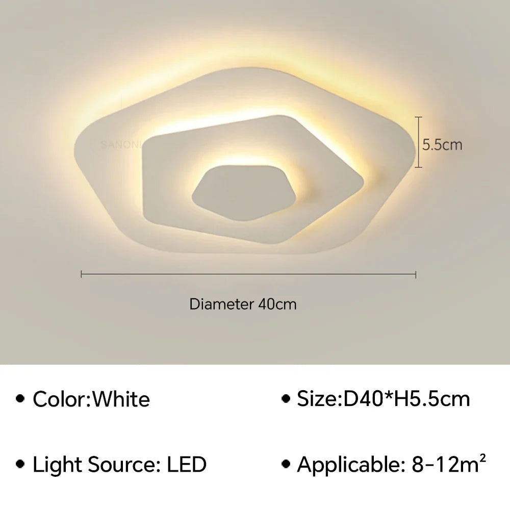 Nordic LED Corrugated Ceiling Lamp - Perfect for Living, Dining Room, Bedroom, Children's Study Room, and Aisle - Stylish Lighting Fixture Lustre for Home Decor