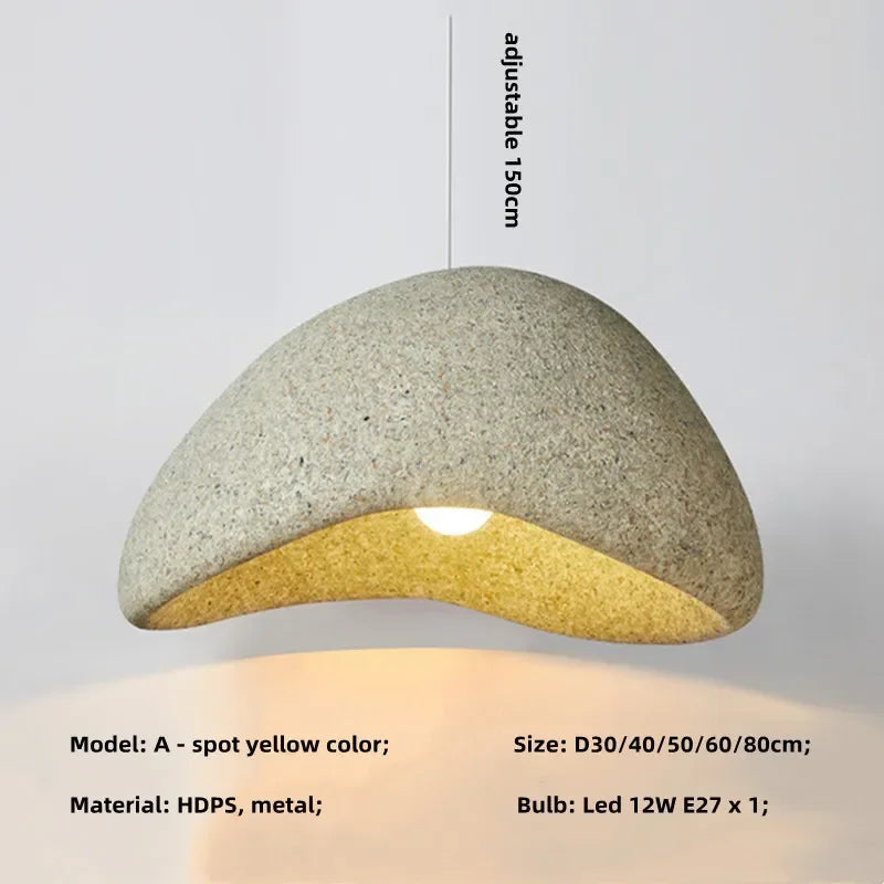 Nordic Minimalist Wabi-Sabi E27 LED Chandelier - Elevate Your Dining, Living, and Bedroom Spaces with Serene Elegance