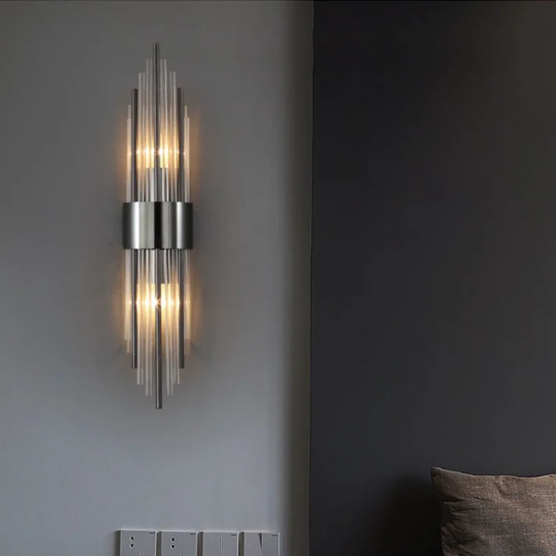 Isla - Modern Wall Lamps for Bedroom Bedside Hotel Living Room Sconce Lights Decoration Background Fixtures Crystal Hallway Stairs Led