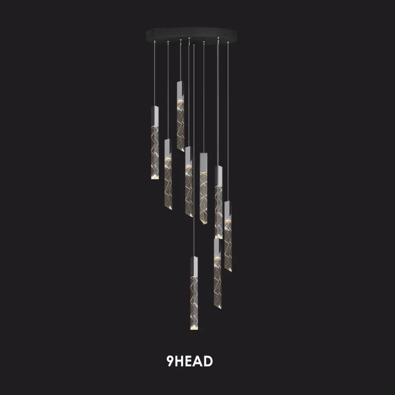 LED Modern Staircase Chandelier - Creative Lighting for Duplex Loft and Villas